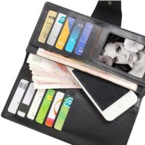 Skull Studded Purses Genuine Leather Wallet - Picture 3 of 5